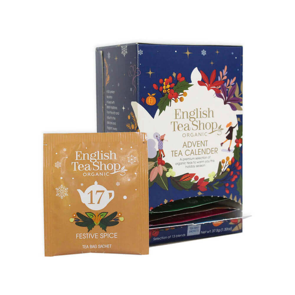 English Tea Shop White Advent Calendar Blue 25 Sachets